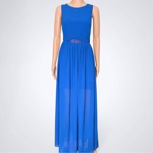 Elegant Blue Sleeveless Dress
